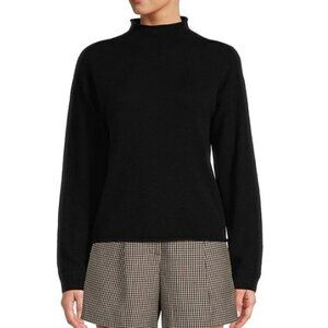 Antonio Melani Jessica Mockneck Black‎ 100% Cashmere Sweater Women's Size Large